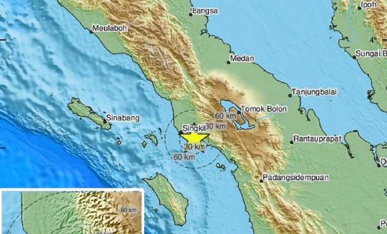 Potres magnitude 6.2 kod Sumatre