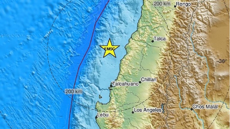 Snažan potres u Čileu