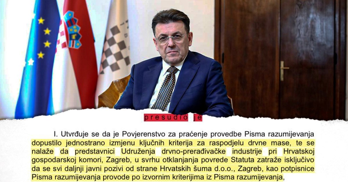 Poduzetnik tužio HGK i dobio. "Iza svega se krije kartel HGK i Hrvatskih šuma"