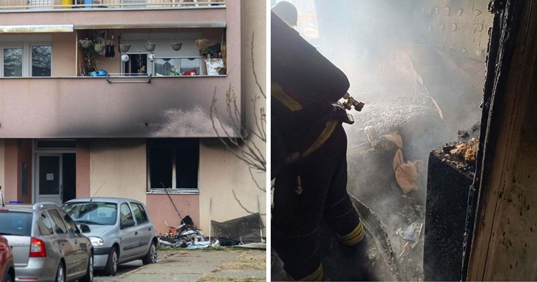 FOTO Izgorio stan u Osijeku. "Žena je bespomoćno čekala da netko dođe"