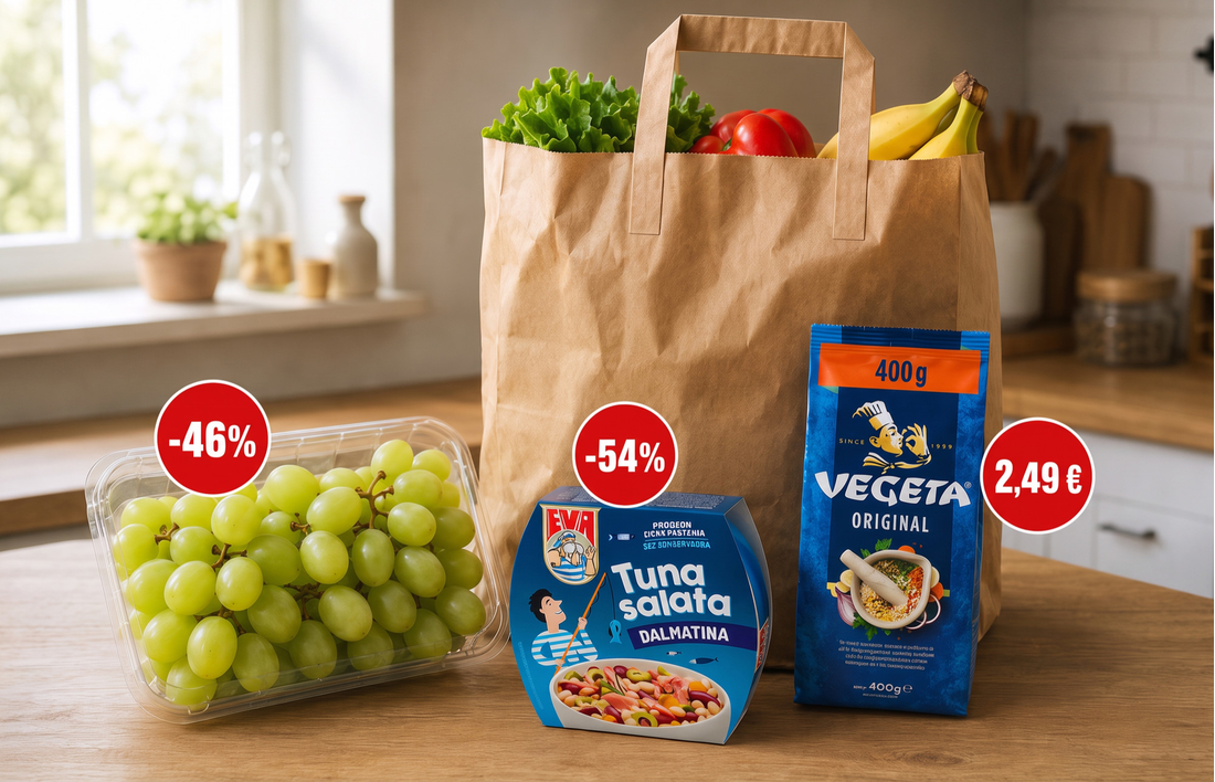 Vegeta 2,49 eura, grožđe sniženo za 46%: Ovo su danas najbolje akcije u trgovinama