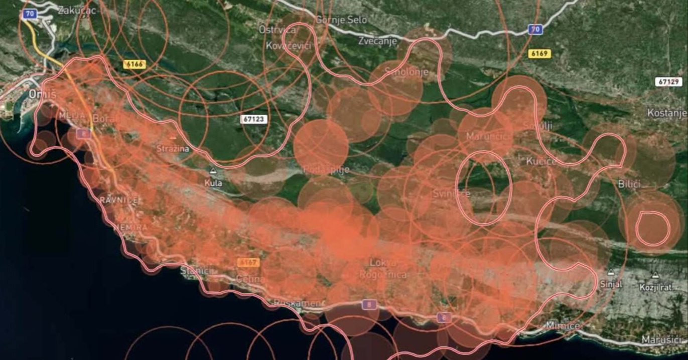 Objavljene nove satelitske snimke velikog požara kod Omiša