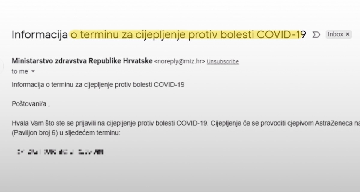 Provjerite mailove. I mlađima koji su se prijavili stižu termini za cijepljenje