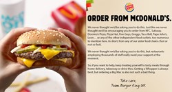 Iz Burger Kinga poručili: Naručite iz McDonald'sa