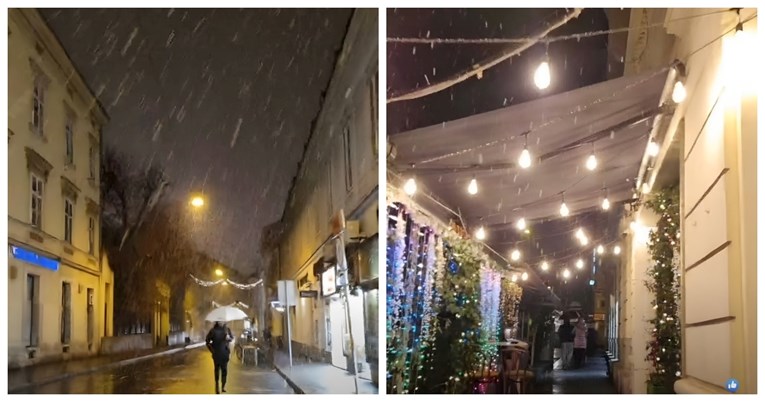 VIDEO U Zagrebu pada snijeg, magično je