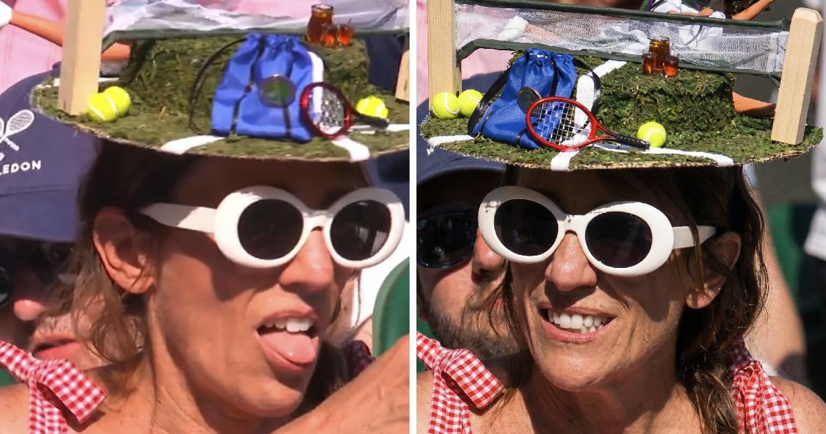 Žena u publici Wimbledona privukla pažnju zbog onoga što je imala na glavi