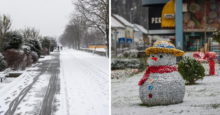 FOTO Snijeg zabijelio Slavoniju. Pogledajte prizore iz Osijeka i Slatine