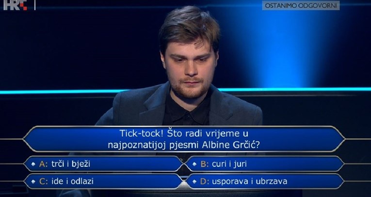Nastavnik glazbenog zapeo na pitanju o pjesmi Albine Grčić, znate li vi odgovor?