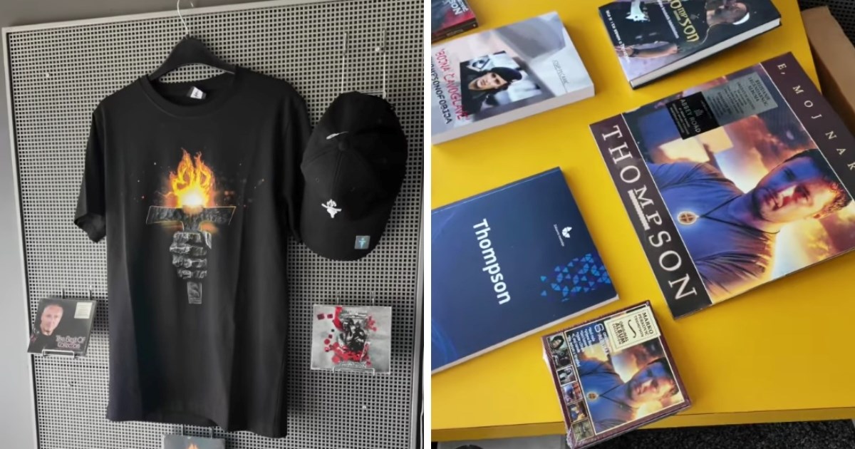 Thompsonov merch ponovno u prodaji: Majica 35 €, kapa 30 €, medaljon 20 €