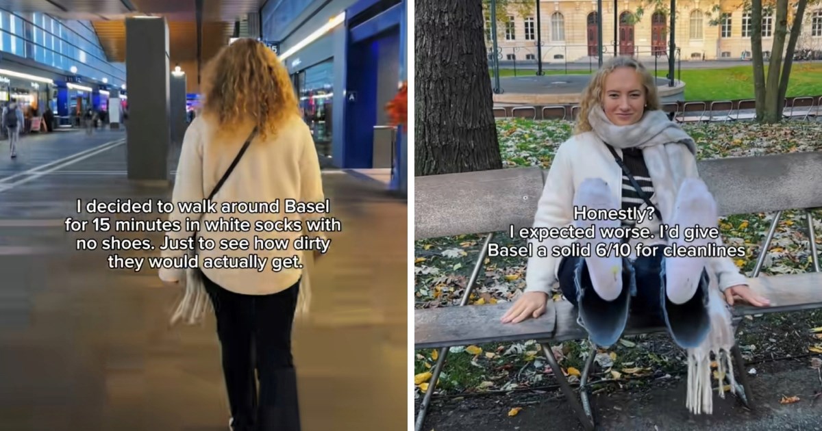 Pokazala kako bijele čarape izgledaju nakon šetnje po Baselu. Ljudi je napali da laže