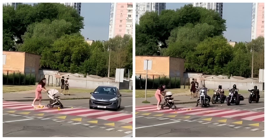 VIDEO Nitko nije htio stati ženi s kolicima na pješačkom, potez bajkera postao hit
