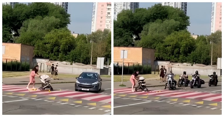 VIDEO Nitko nije htio stati ženi s kolicima na pješačkom, potez bajkera postao hit