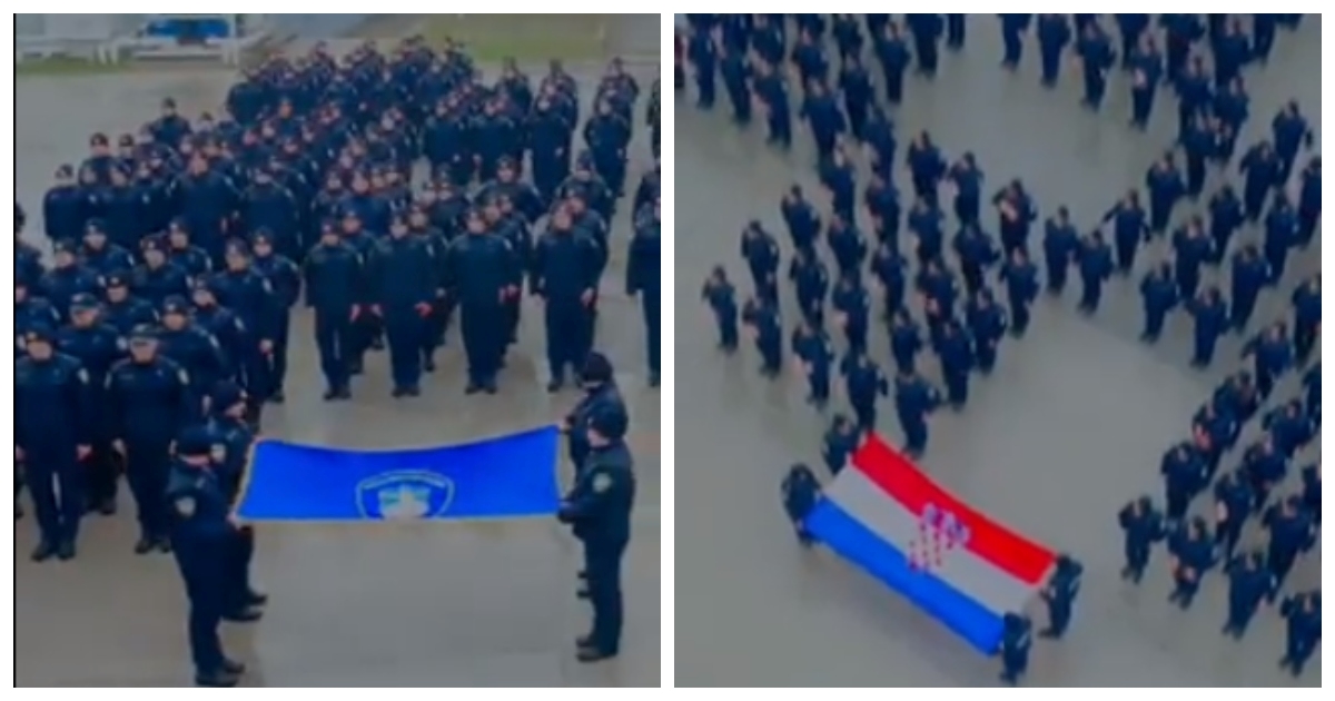 Polaznici Policijske škole Josip Jović poslali podršku Vatrenima