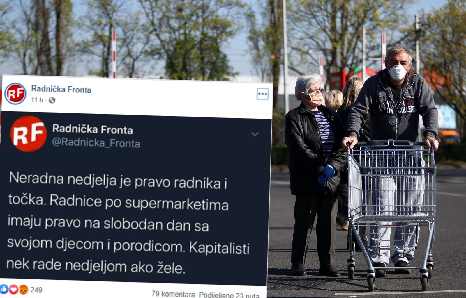 Nakon Željke Markić neradnu nedjelju podržala i Radnička fronta