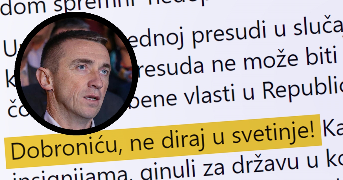 Domovinski pokret napao Dobronića koji kaže da je "Za dom spremni" nedopustiv