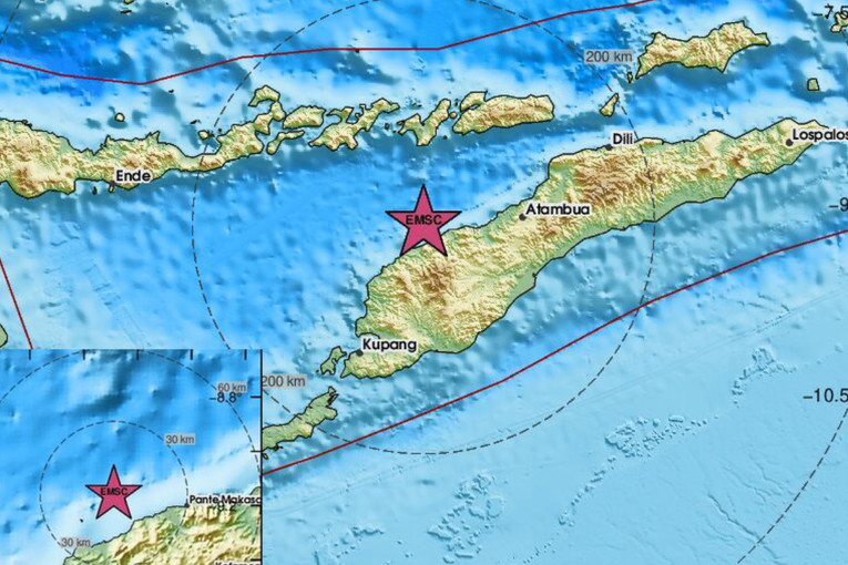 Jak potres pogodio indonezijski otok Timor
