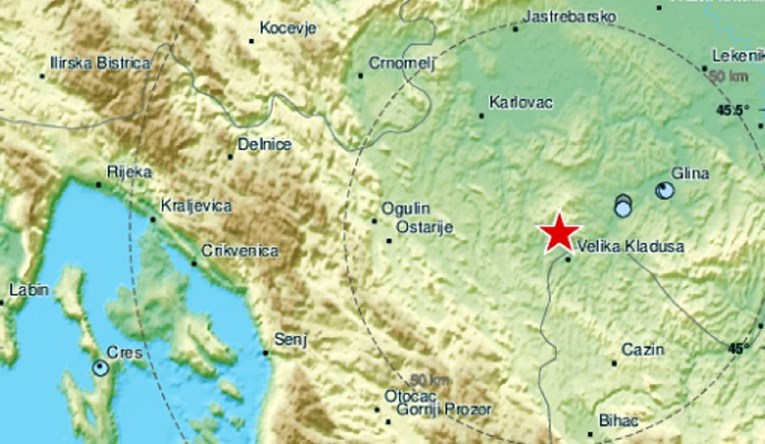 Potres jačine 3,2 po Richteru pogodio središnju Hrvatsku