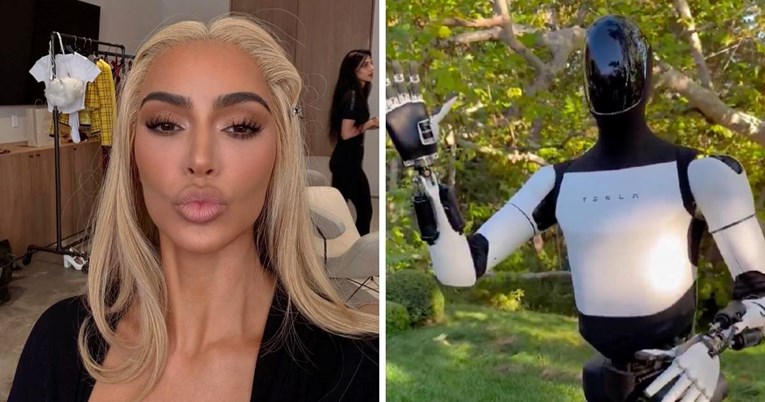 VIDEO Kim Kardashian upitala robota Teslu Optimus može li joj poslati poljubac