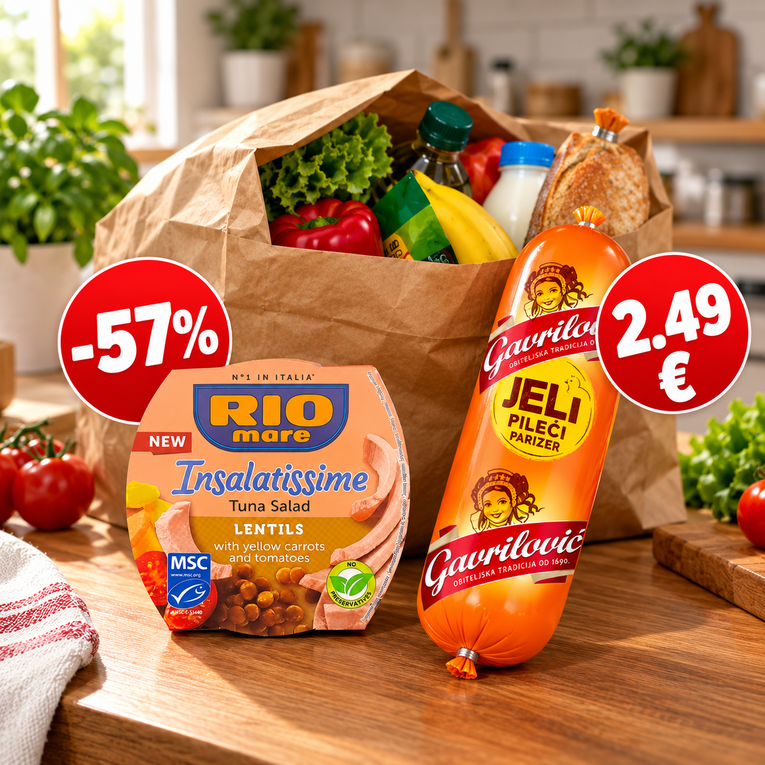 Veliki popusti u trgovinama: Rio Mare salata snižena 57%, parizer 43%