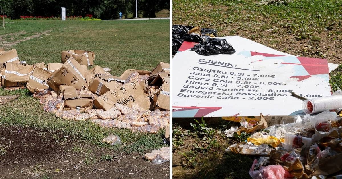 FOTO I VIDEO Šest dana nakon Thompsonova koncerta sendviči su razbacani po Bundeku