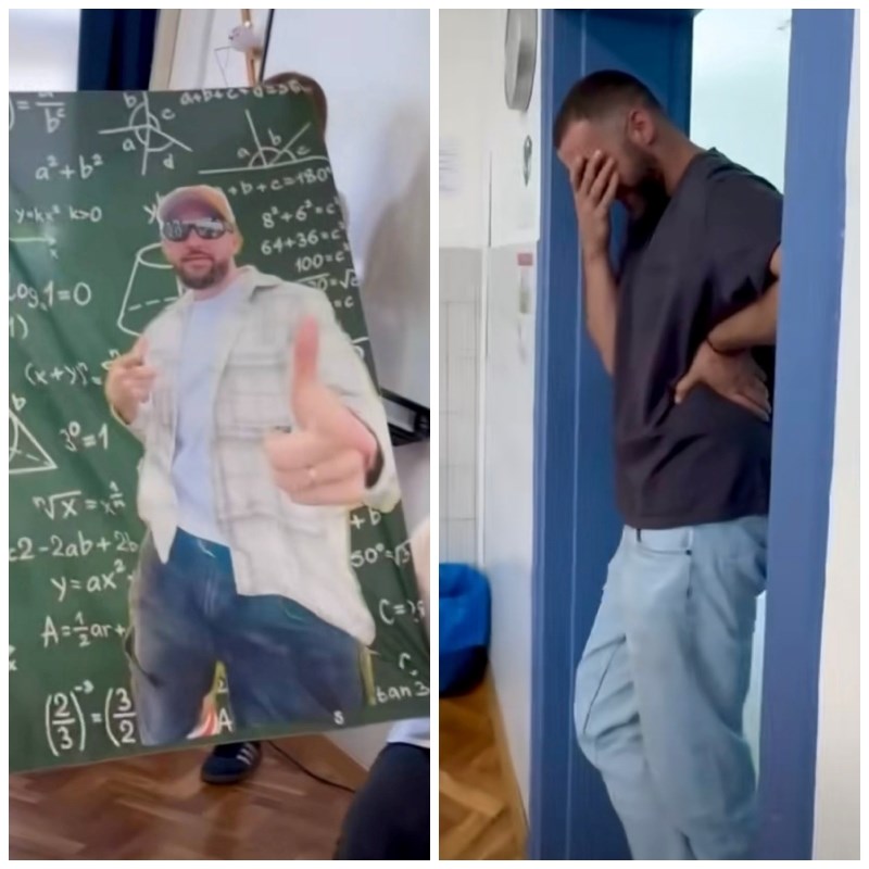 VIDEO Zagrebački sedmaši priredili iznenađenje profesoru matematike, rasplakali su ga