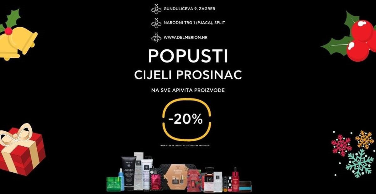 Apivita daruje kupce s 20% popusta cijeli prosinac