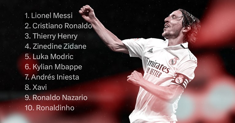 ESPN: Modrić je peti najbolji nogometaš 21. stoljeća