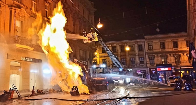 FOTO Vatrogasci objavili fotografije velikog požara u centru Zagreba