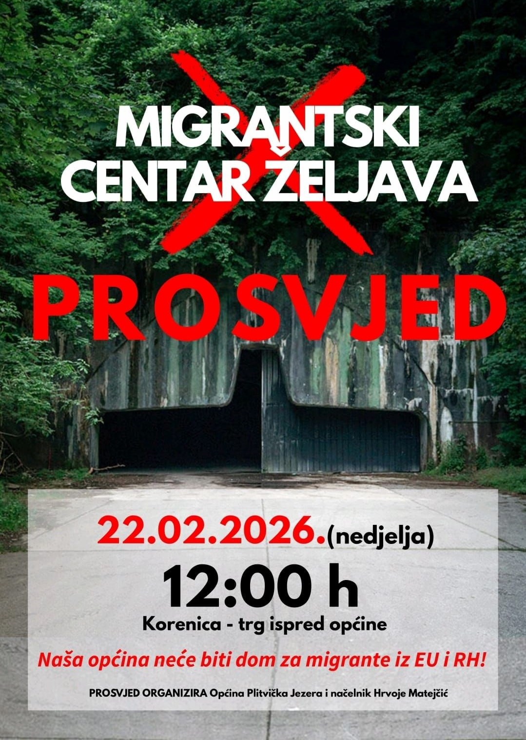 Načelnik Plitvičkih jezera pozvao na prosvjed: Nećemo biti dom migrantima iz EU i RH
