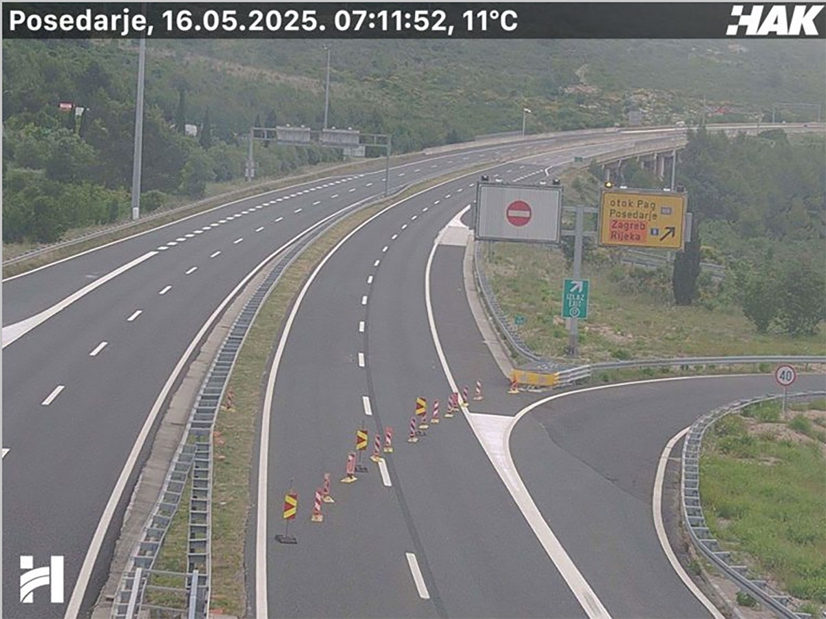Zbog vjetra za sve skupine vozila zatvorena A1 između Sv. Roka i Posedarja
