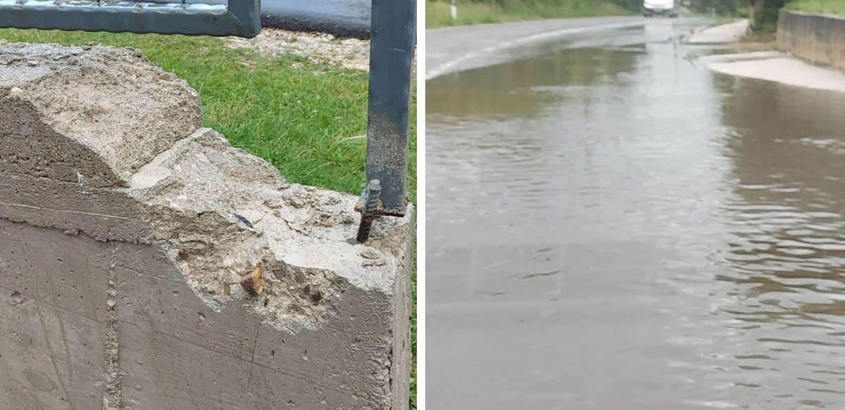 Jako nevrijeme u Dalmaciji, padala tuča, na ulicama bujice, munja oštetila kuću