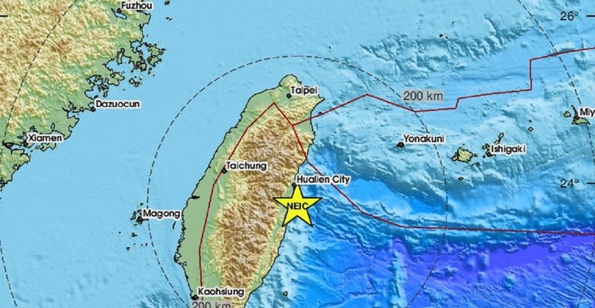 Tajvan uzdrmala serija potresa. Najjači bio 6.3