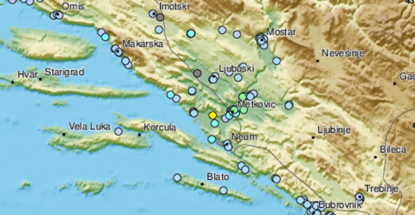 Potres od 4.3 po Richteru kod Metkovića