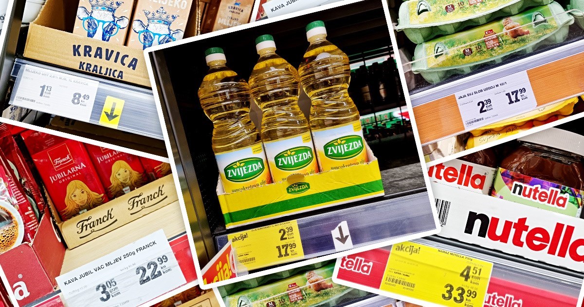 Napolitanke 1.86, svinjska mast 2.39, pivo 1.29. Ovako izgledaju cijene u eurima