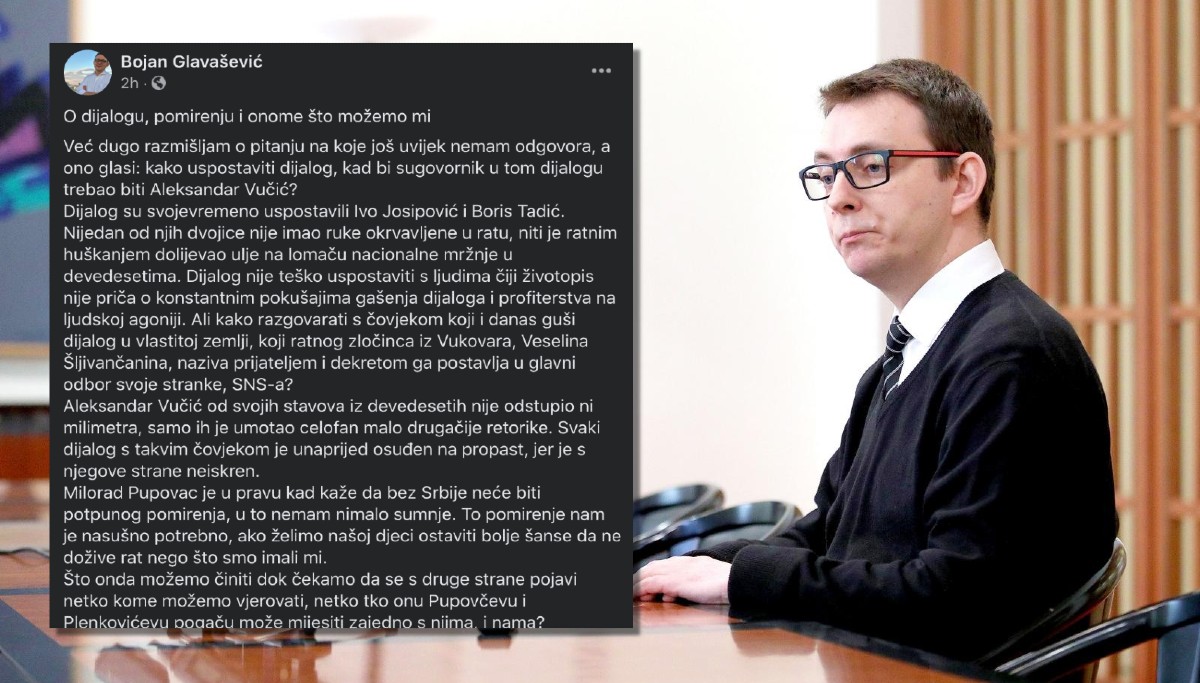 Glavašević na Facebooku progovorio o pomirenju sa Srbijom: "Što možemo učiniti?"