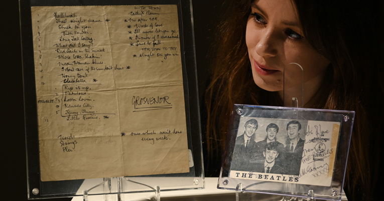 Rukom napisani tekst pjesme Johna Lennona i Paula McCartneyja prodan za 65.000 dolara