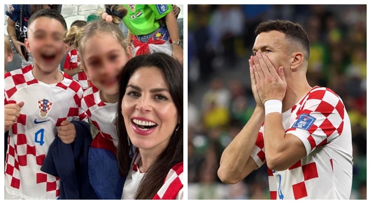 Perišićeva supruga i djeca vrlo emotivno proslavili pobjedu na stadionu u Kataru