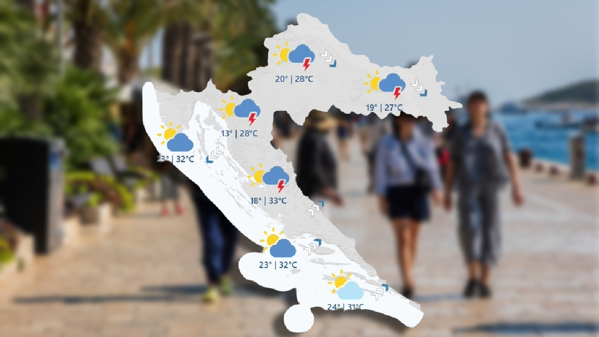 Sutra promjenjivo i vruće, temperatura ide do 33 stupnja