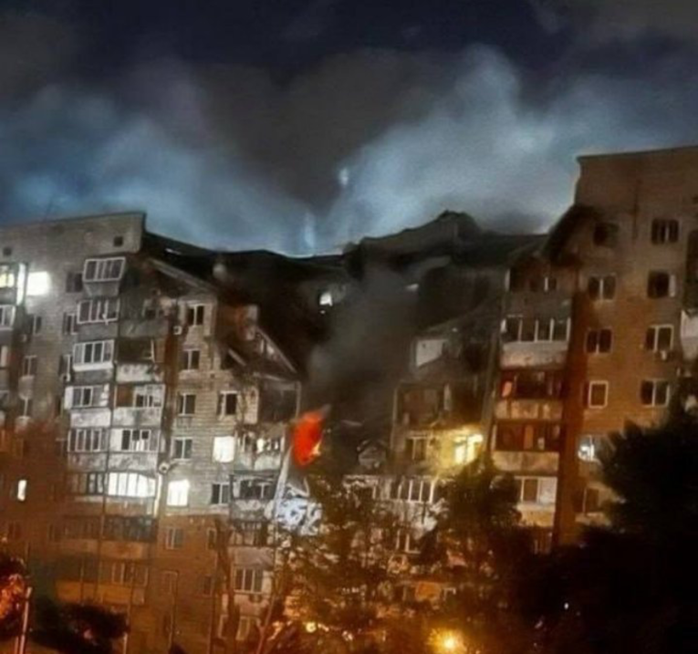 Golem ruski napad na Kijev, gore neboderi
