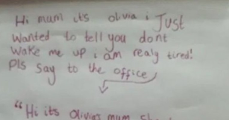 Mama pronašla urnebesnu poruku kćeri koja želi preskočiti odlazak u školu