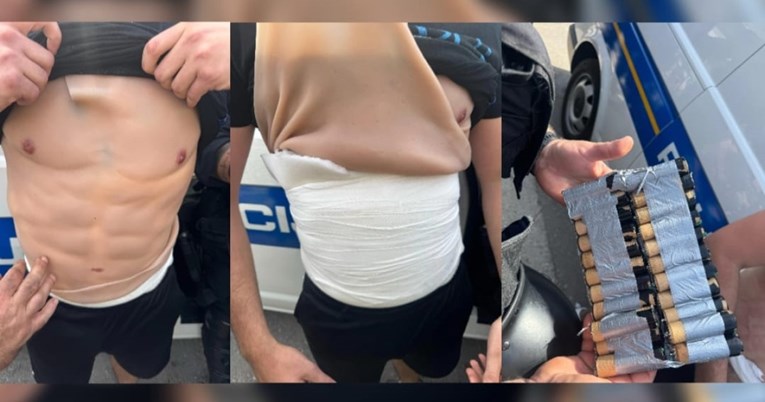 Ispod majice sakrio 40 bengalki, pokušao ući na Poljud. Policija objavila fotografije