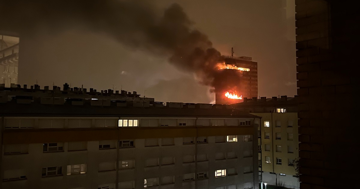 FOTO I VIDEO Gori neboder Vjesnika u Zagrebu, snimke su dramatične