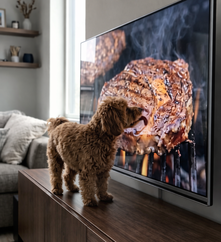 Joey toliko voli meso da ga je pokušao pojesti s TV ekrana 😂