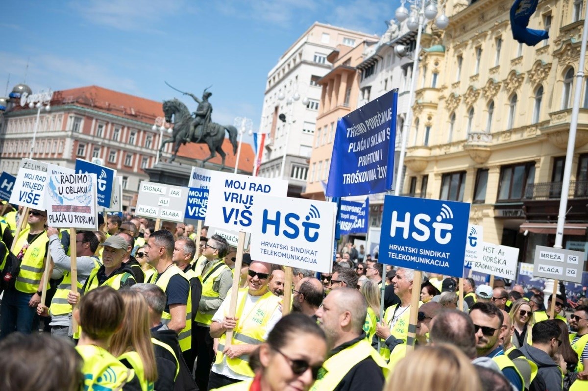 Prosvjedovali radnici HT-a: "Ne želimo biti jeftina snaga za strane multinacionalke"