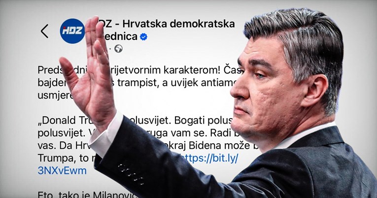 HDZ: Milanović je ruska pudlica, polusvijet. U SAD-u jako dobro pamte što je govorio