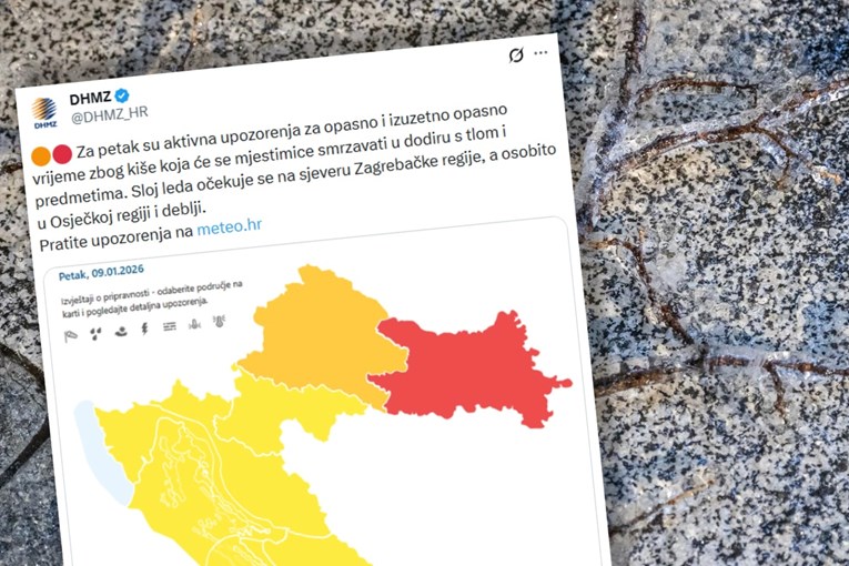 DHMZ objavio upozorenja: Stiže opasna ledena kiša i temperature do -14 °C