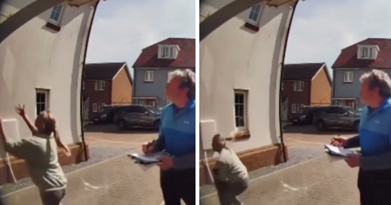 Šokantna snimka: Žena uhvatila psa nakon što je skočio kroz prozor