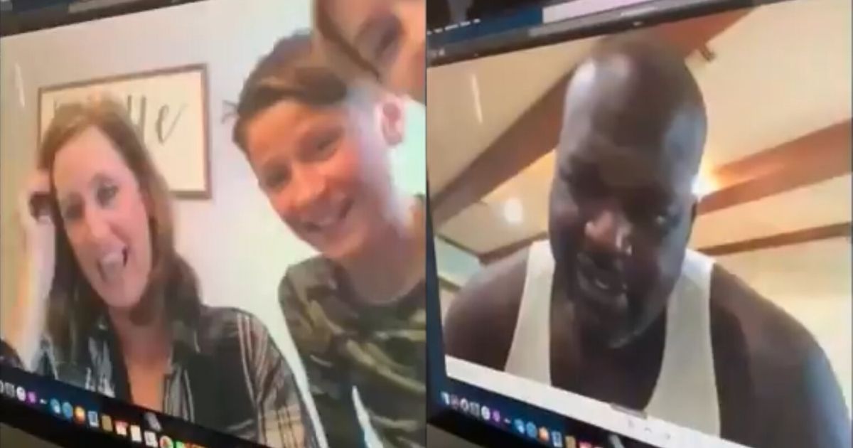 Na ekranu su se izmjenjivali učiteljica i djeca, a onda se pojavio Shaq