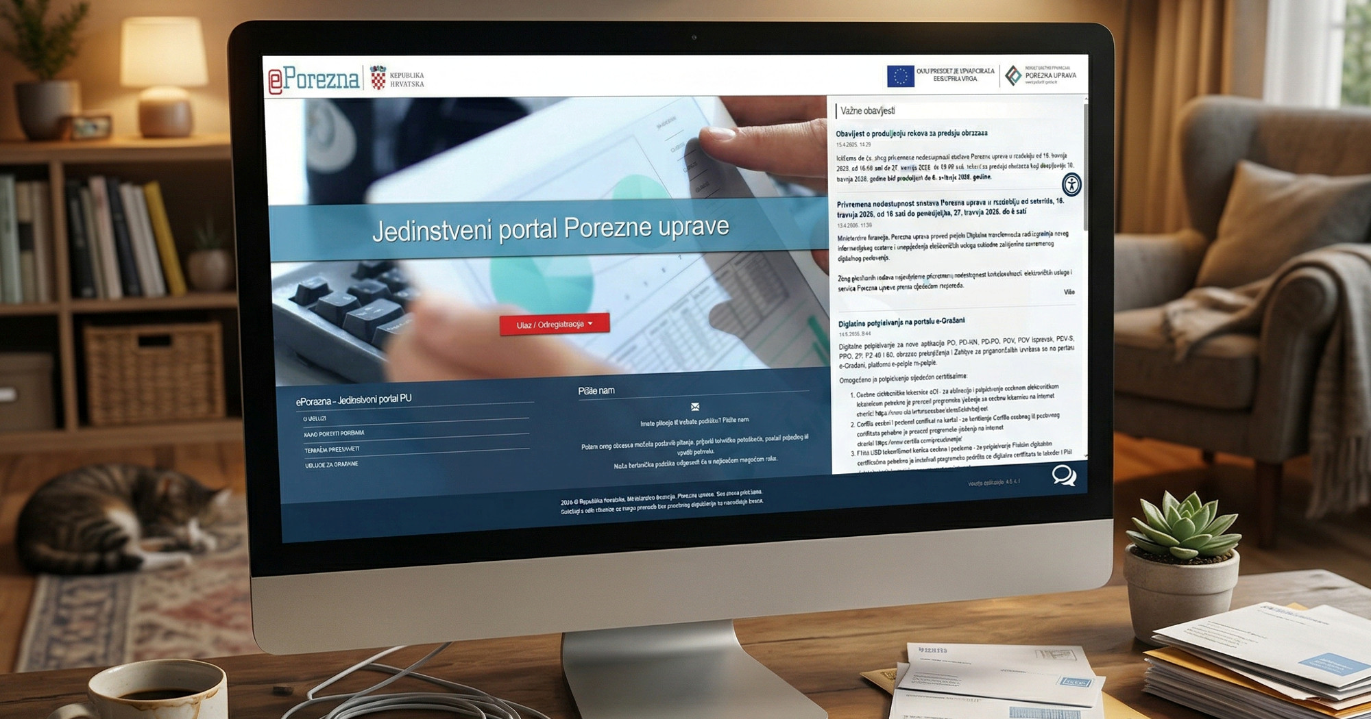 Zbog radova sustav Porezne uprave bit će privremeno nedostupan