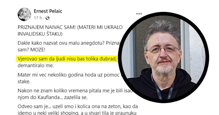 Splitski glazbenik u šoku: Mojoj mami u dućanu ukrali invalidsku štaku. Adio, Splite